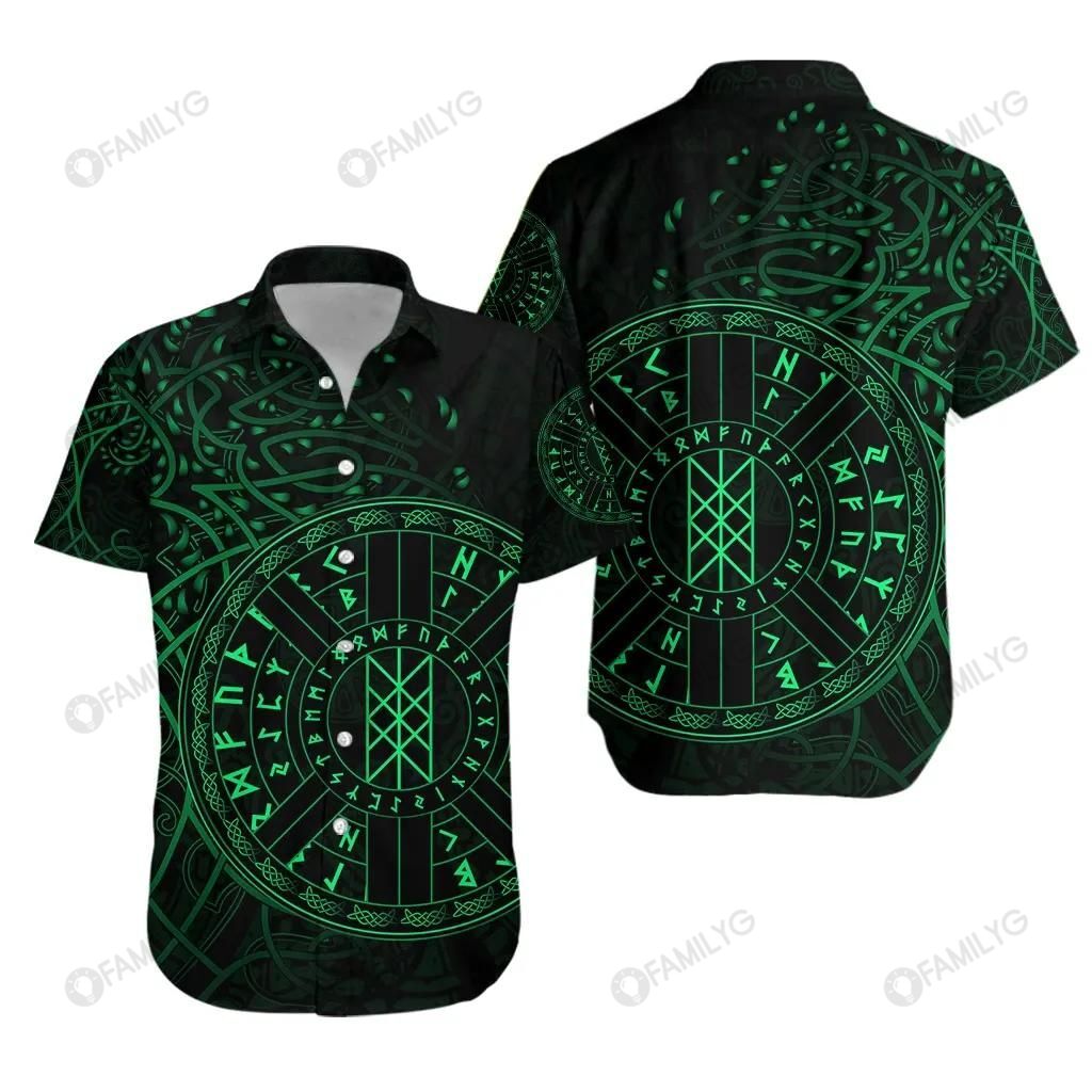 Vikings Shirts - Nordic Vikings Web Of Wyrd Colorful - Vikings Hawaiian Shirt{Size}