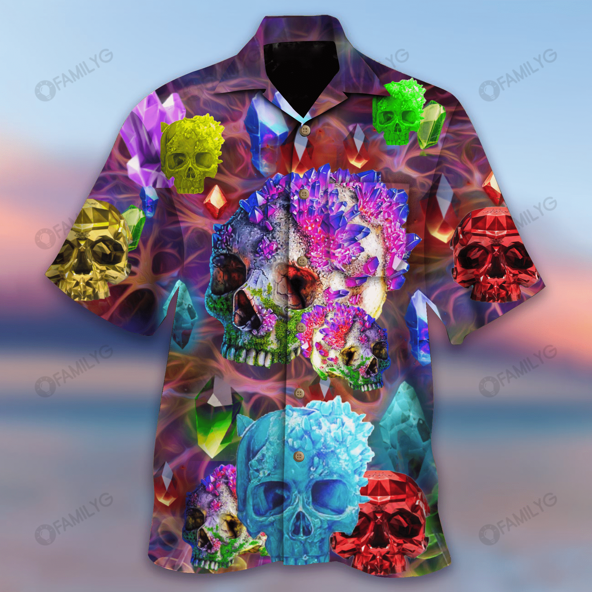 Skull Shirt - The Magical Crystal Skulls Hawaiian Shirt - RE{Size}