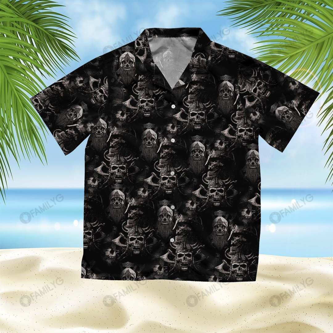 Vikings Shirts - Vikings Skull Warrior Tattoo - The Vikings Hawaiian Shirt{Size}