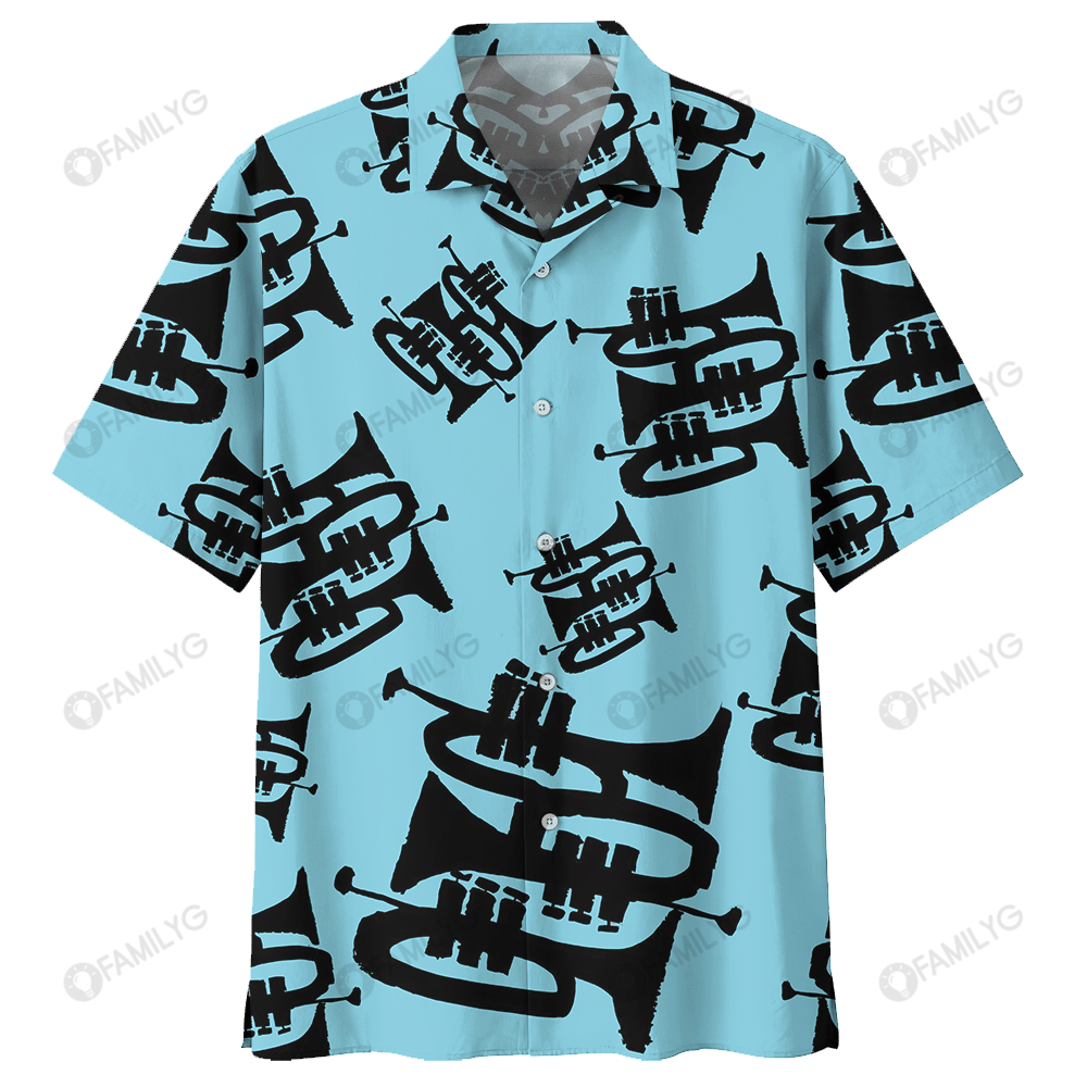 Trumpet Shirt - The Hardest Part Of Playing The Trumpet Is The Physical Act Of Making The Sound Music Hawaiian Shirt{Size}