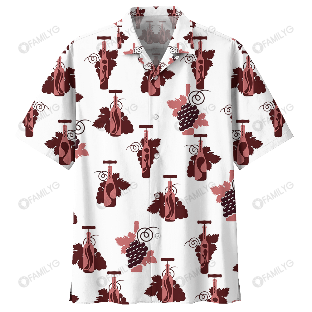 Wine Shirt - Grape Wine Improves With Age. The Older I Get, The Better I Like It Hawaiian Shirt{Size}