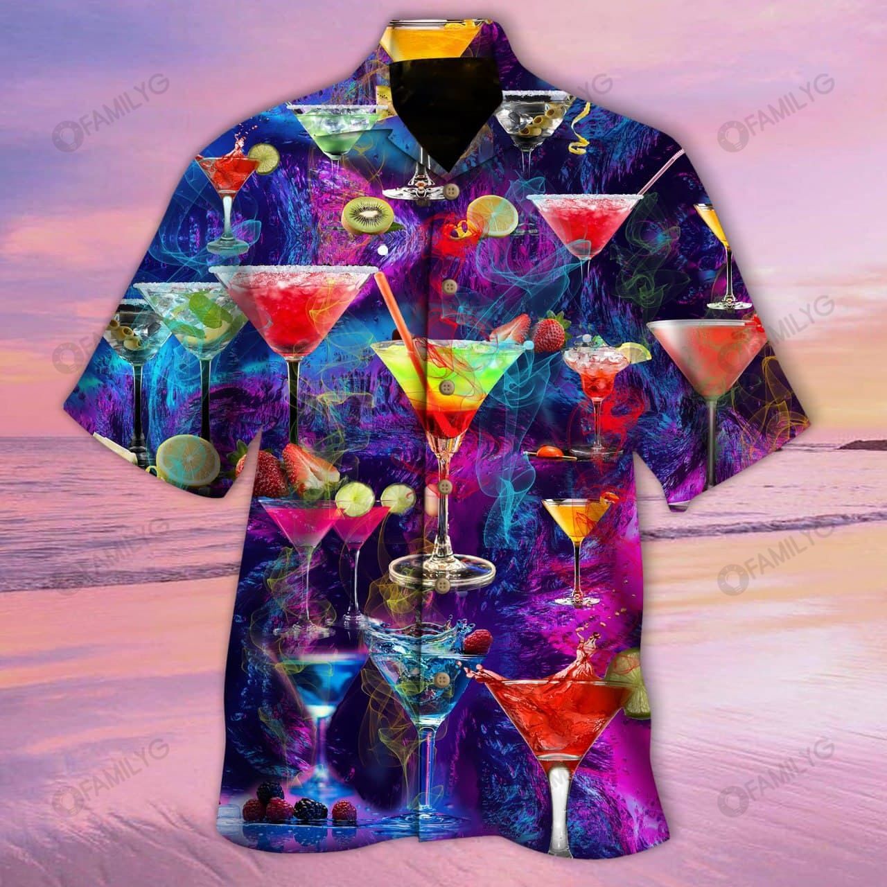 Wine Shirt - Let's Go Wine Tasting On The Couch Hawaiian Shirt{Size}