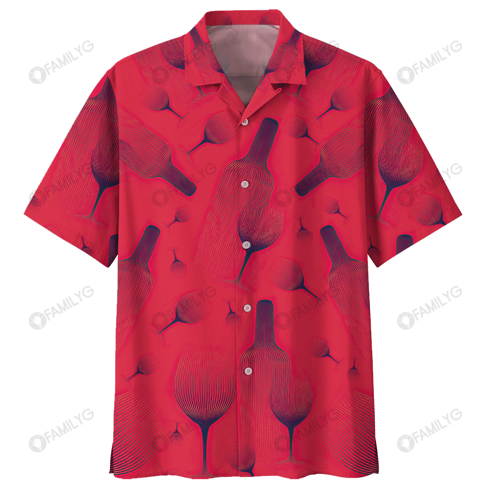 Wine Shirt - Sweet Red Wine Like Your Partner Lips Hawaiian Shirt{Size}