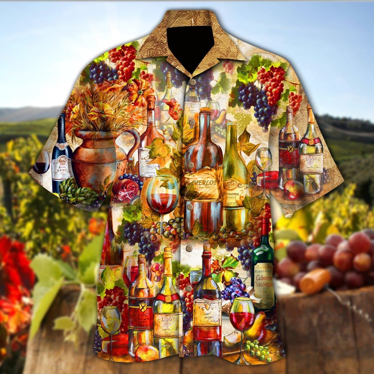 Wine Shirt - This Place Is The Best Wine Farm In Country Hawaiian Shirt{Size}