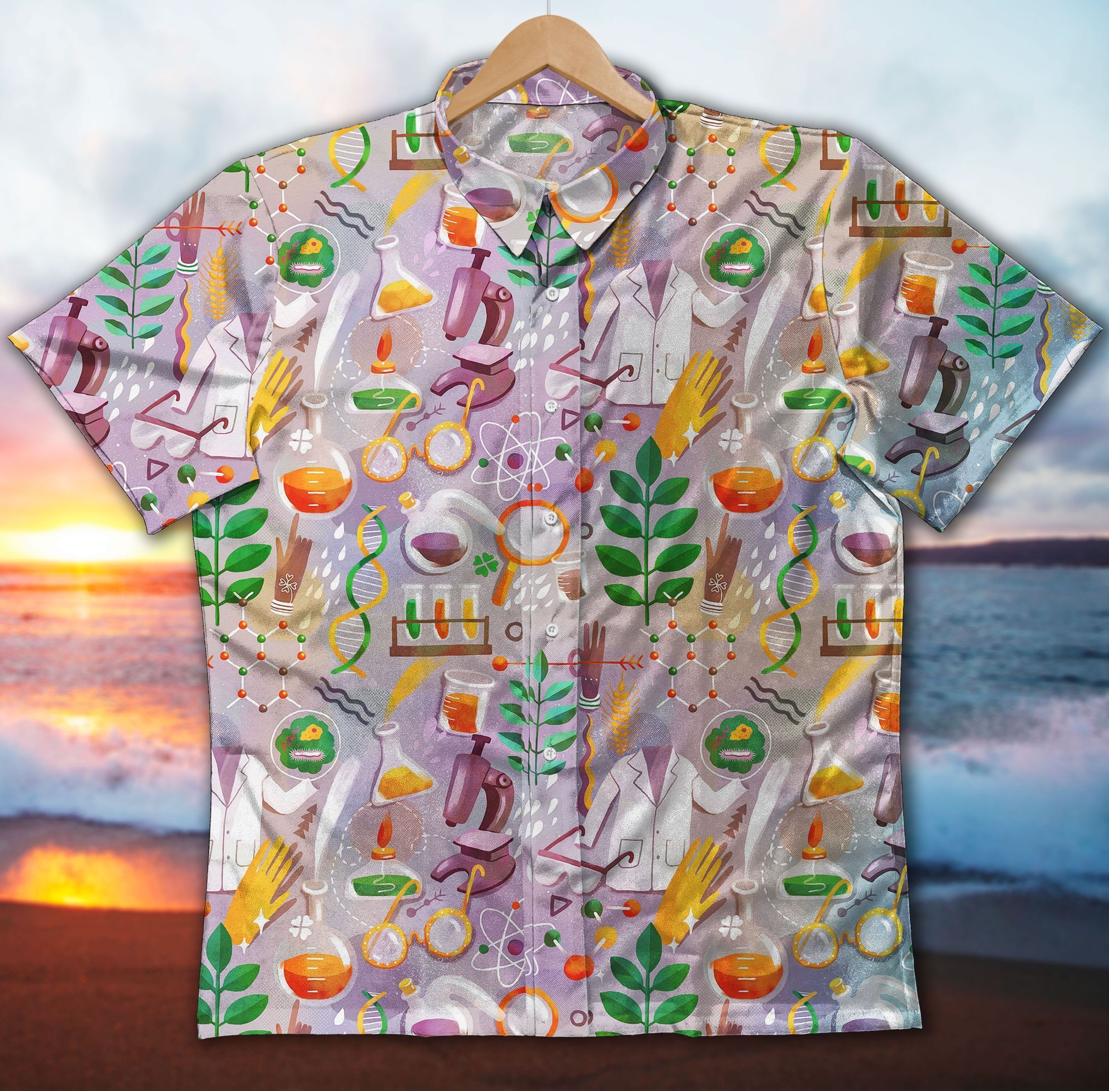 Teacher Shirts - Chemical Bonding Occurs In Test Tubes Unique Hawaiian Shirt{Size}