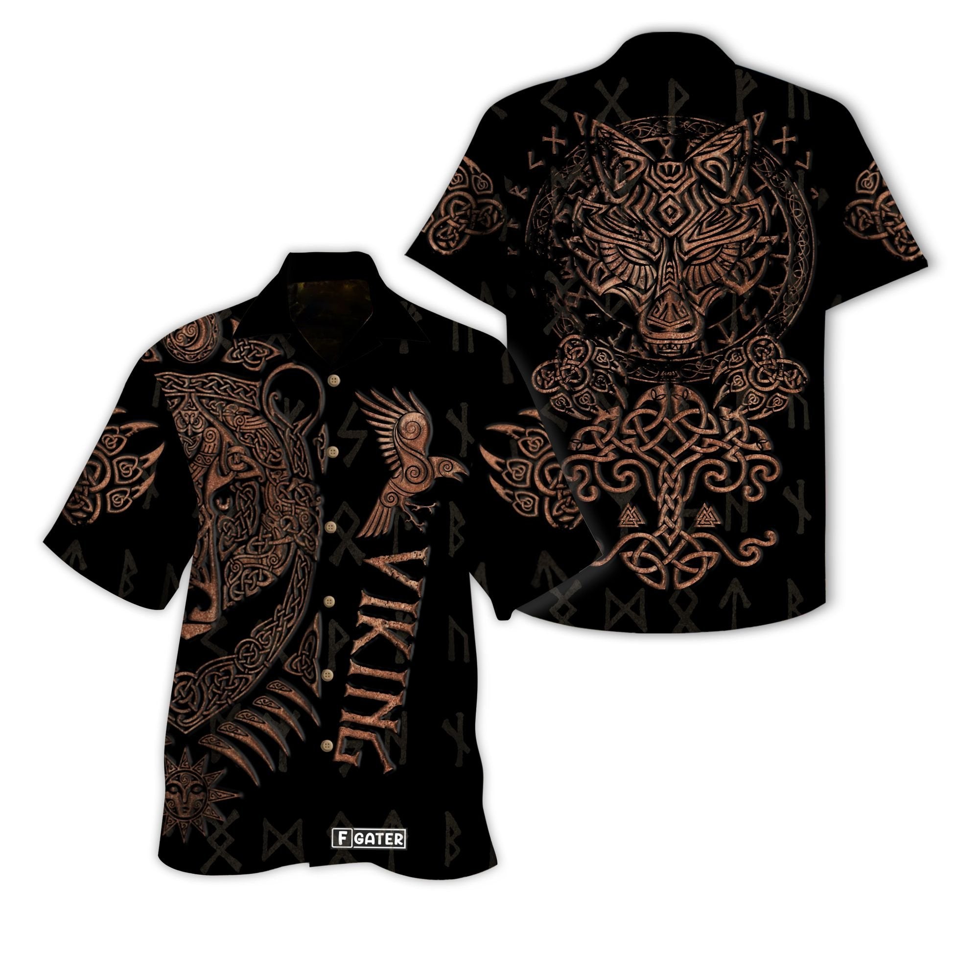 Vikings Shirts - Nordic Vikings Bear - Vikings Hawaiian Shirt{Size}