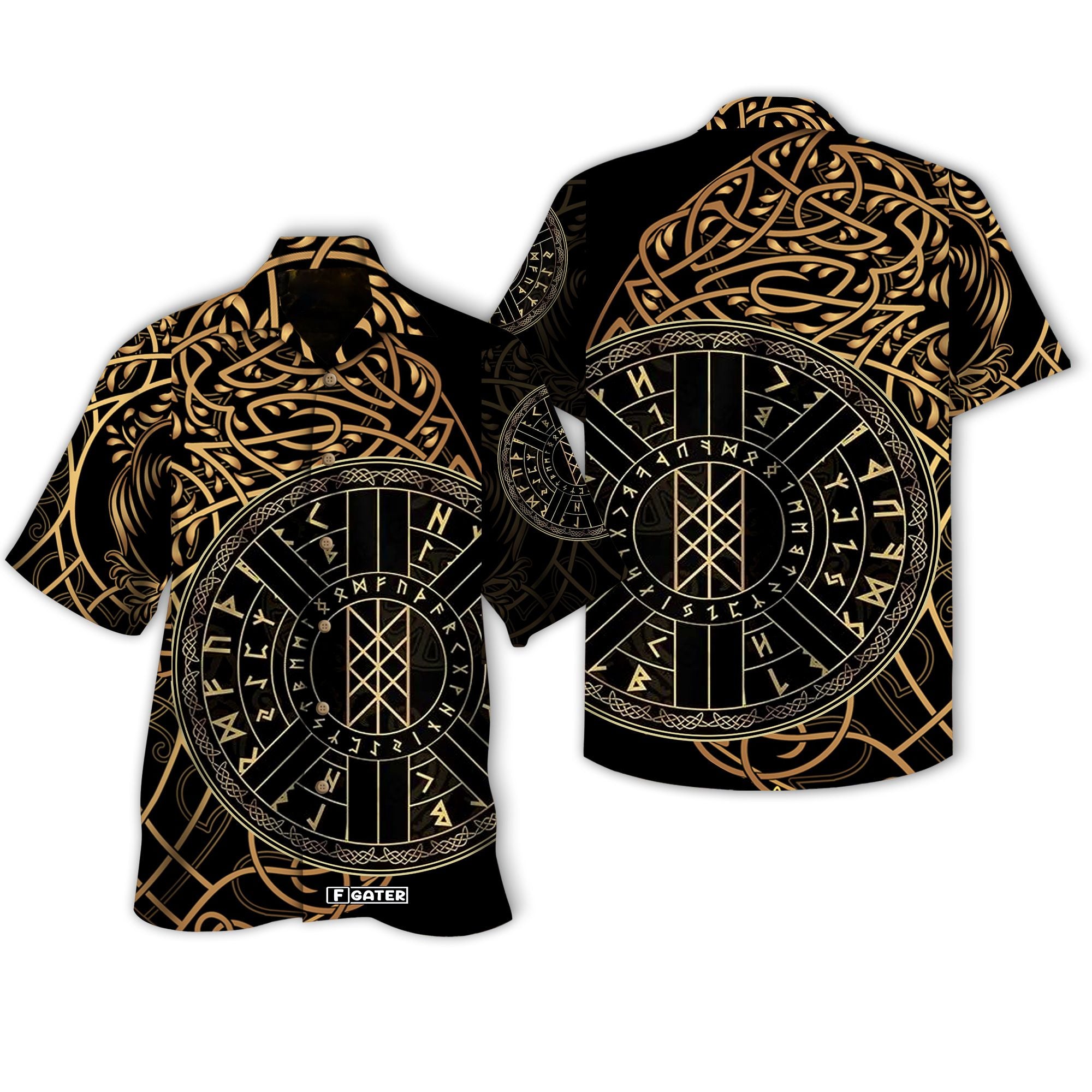 Vikings Shirts - Real Vikings Web Of Wyrd - Vikings Hawaiian Shirt{Size}