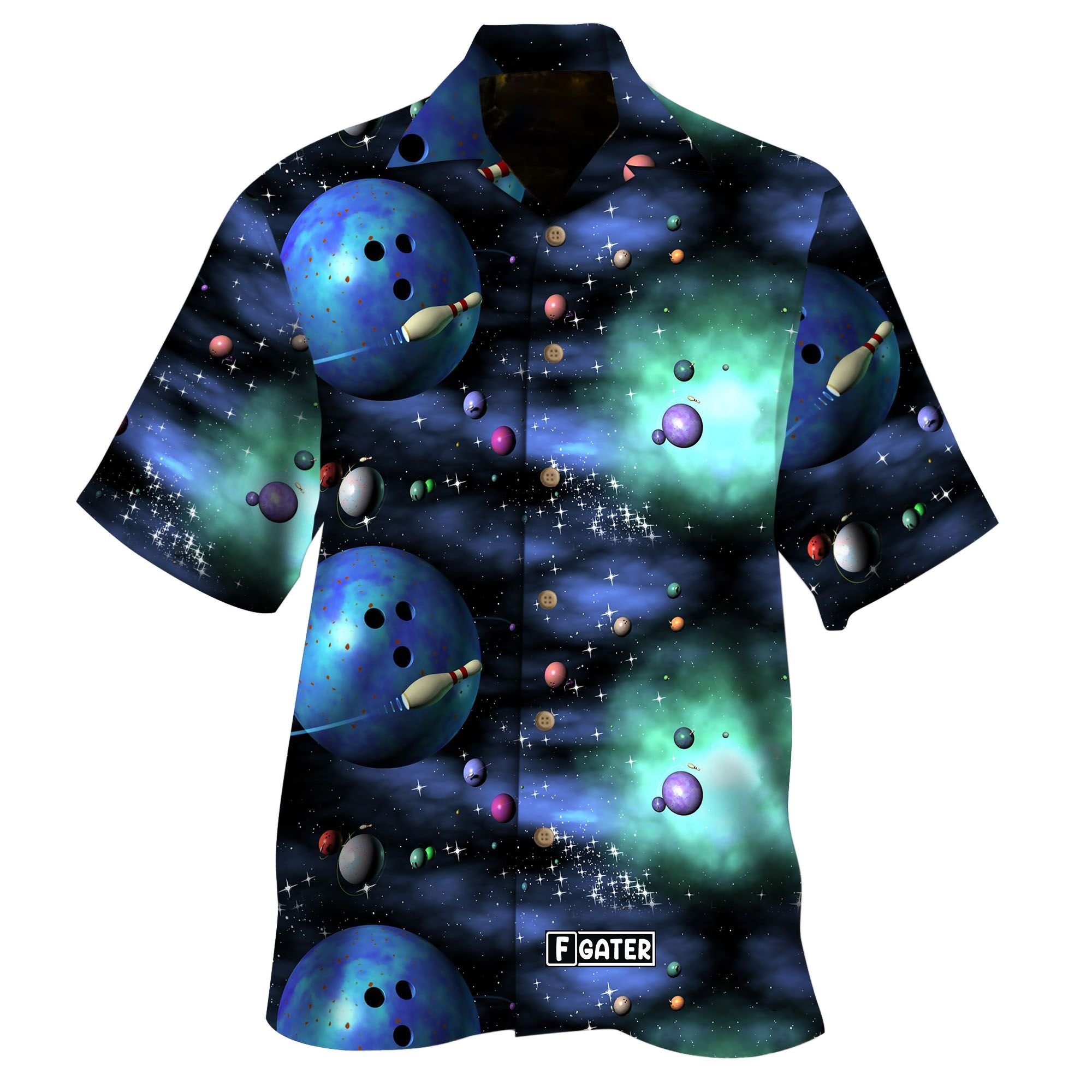 Unique Bowling Shirts - Bowling Galaxy The Universe Unisex Hawaiian Shirt{Size}