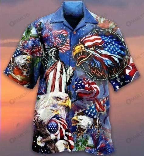 Speech On Freedom - Matching Dog and Owner Hawaiian Print Shirts{Size}