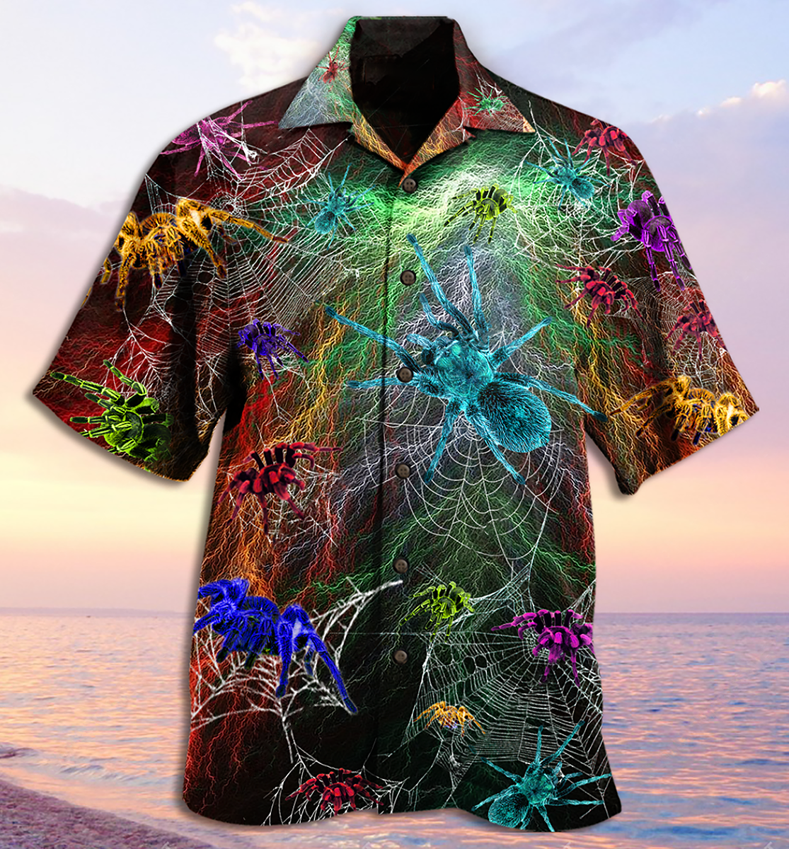 Spider Color Love Animals - Hawaiian Shirt{Size}