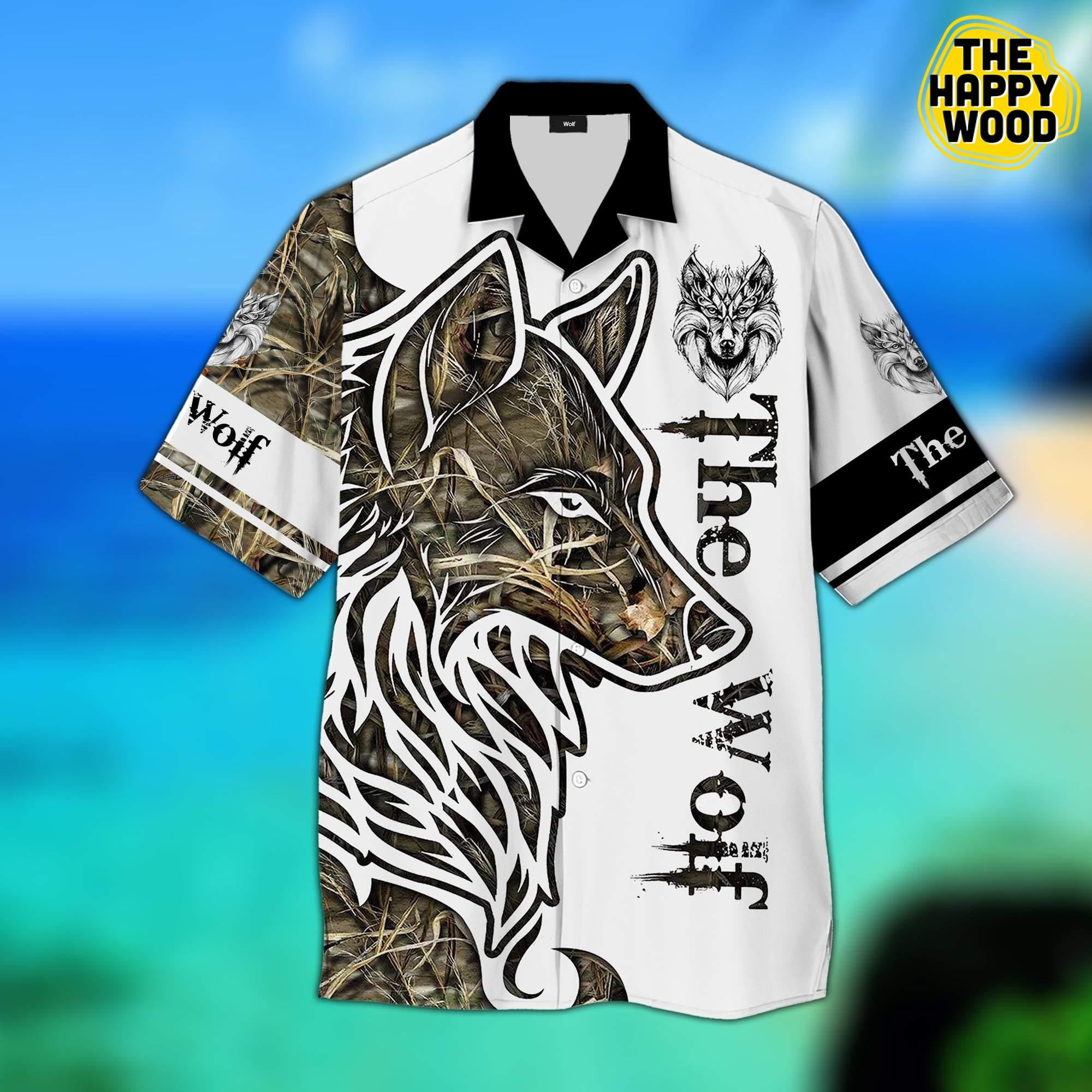 The Wolf 3D Hawaiian Hawaii Shirt{Size}