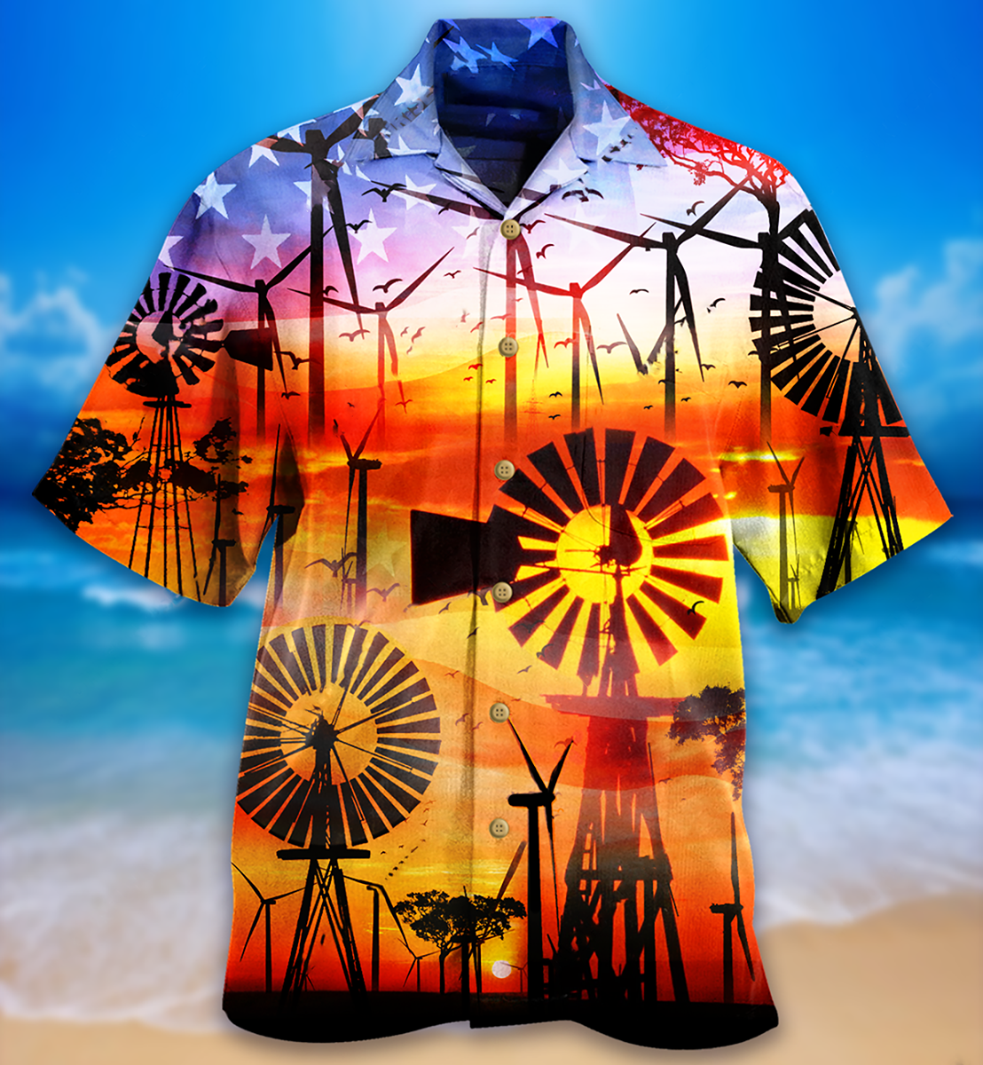 Wind Turbines Love It - Hawaiian Shirt{Size}