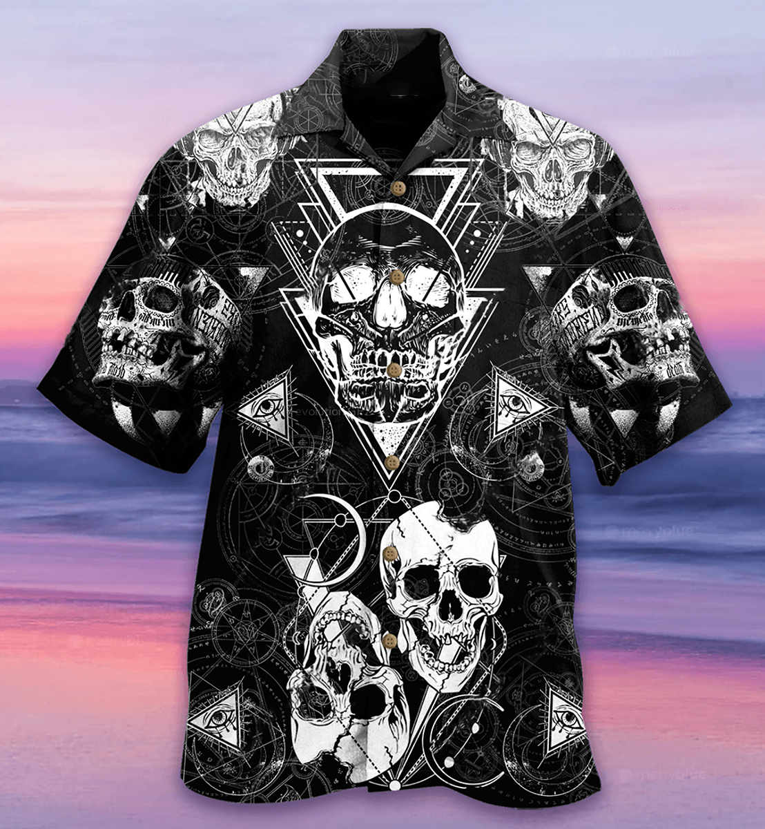 Skull Love Black - Hawaiian Shirt{Size}