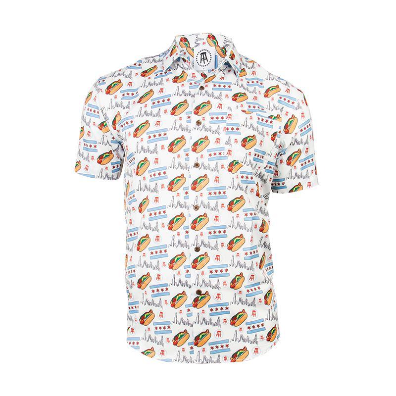 Tropical Bros X Barstool Chicago Hot Dog Hawaiian Shirt{Size}