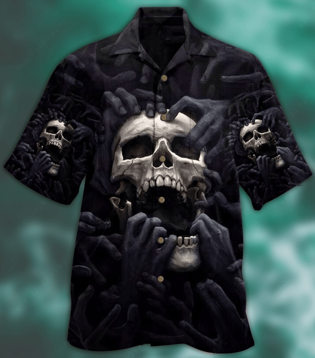 Skull Love Darkness - Hawaiian Shirt{Size}