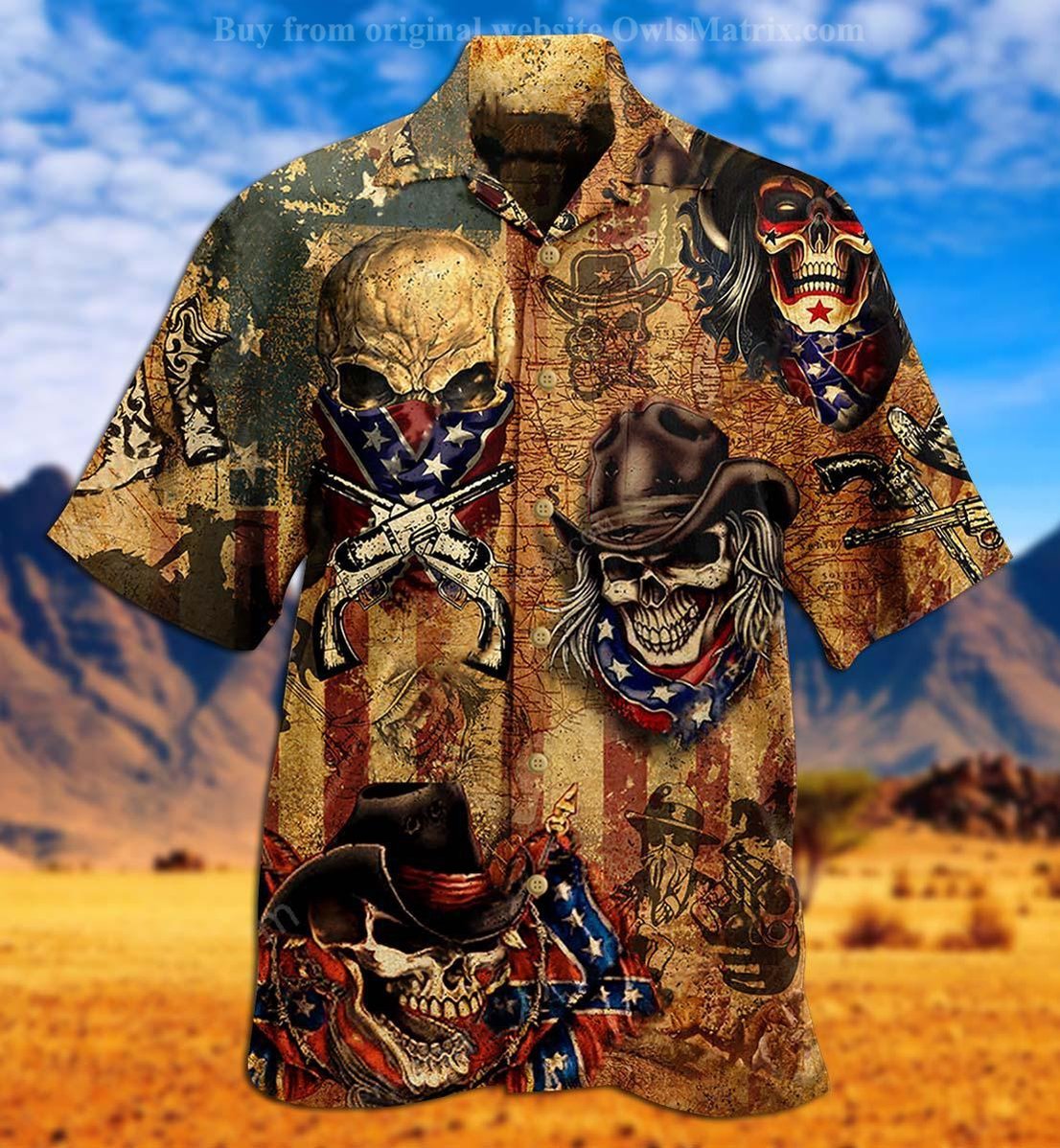 Skull Cowboy America Limited - Hawaiian Shirt{Size}