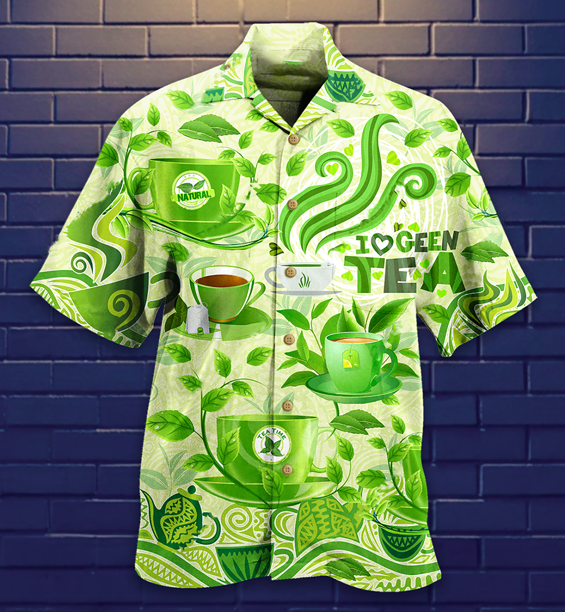 Tea Love Green Tea - Hawaiian Shirt{Size}