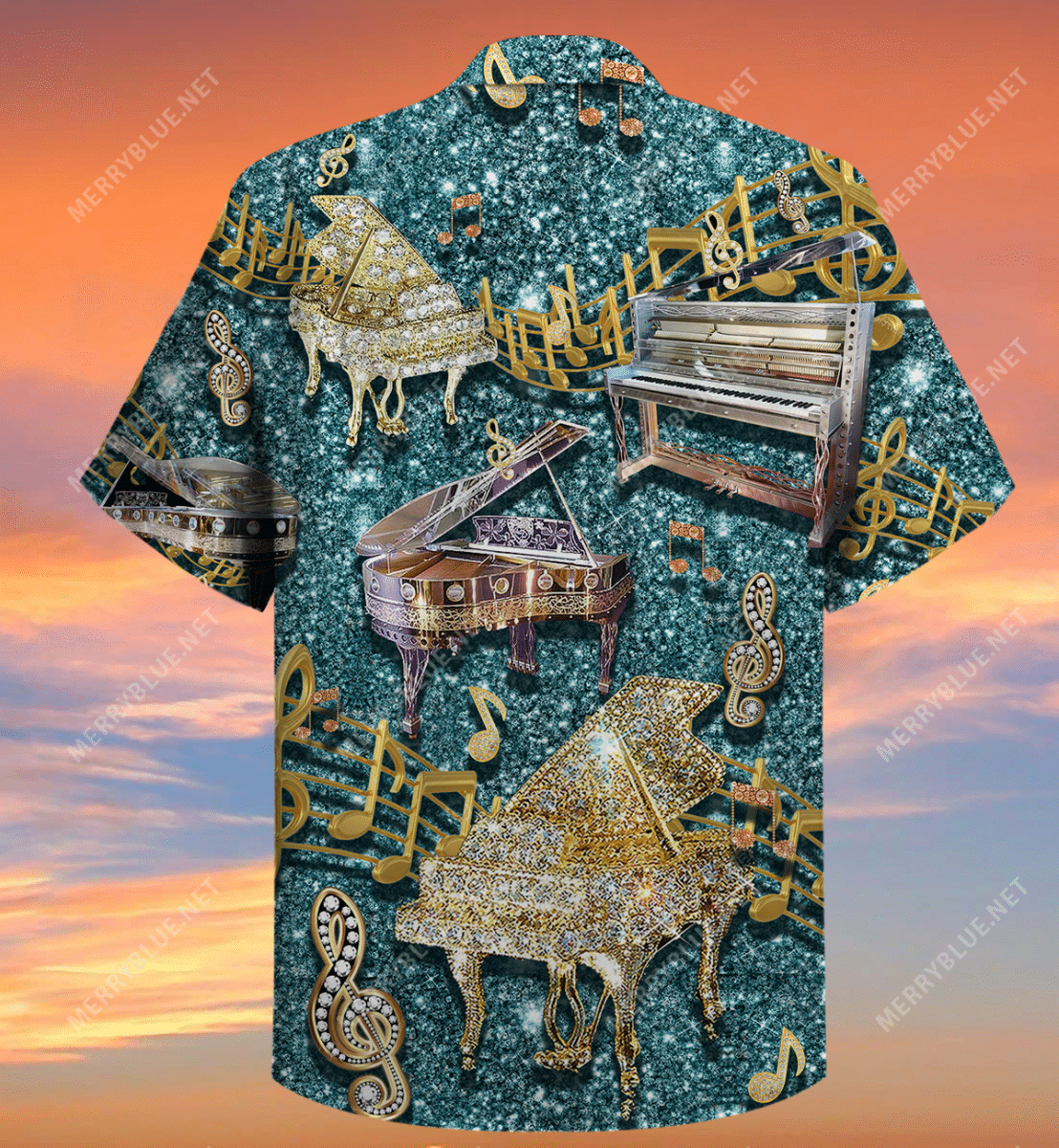 Shop Life Is Better With A Piano Unisex Hawaiian Shirt{Size}