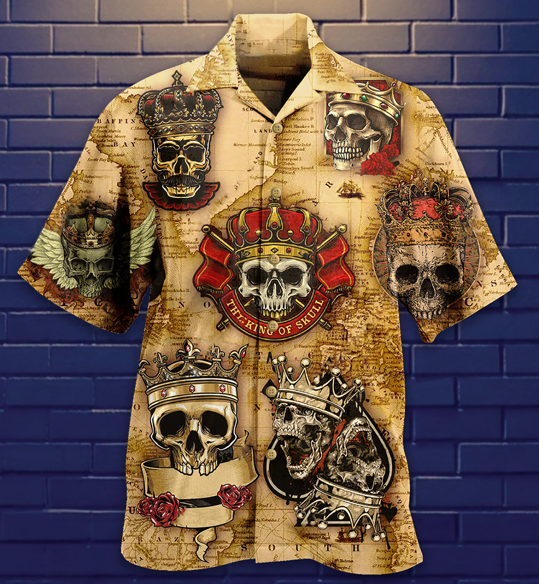 Skull King And Queen - Hawaiian Shirt{Size}