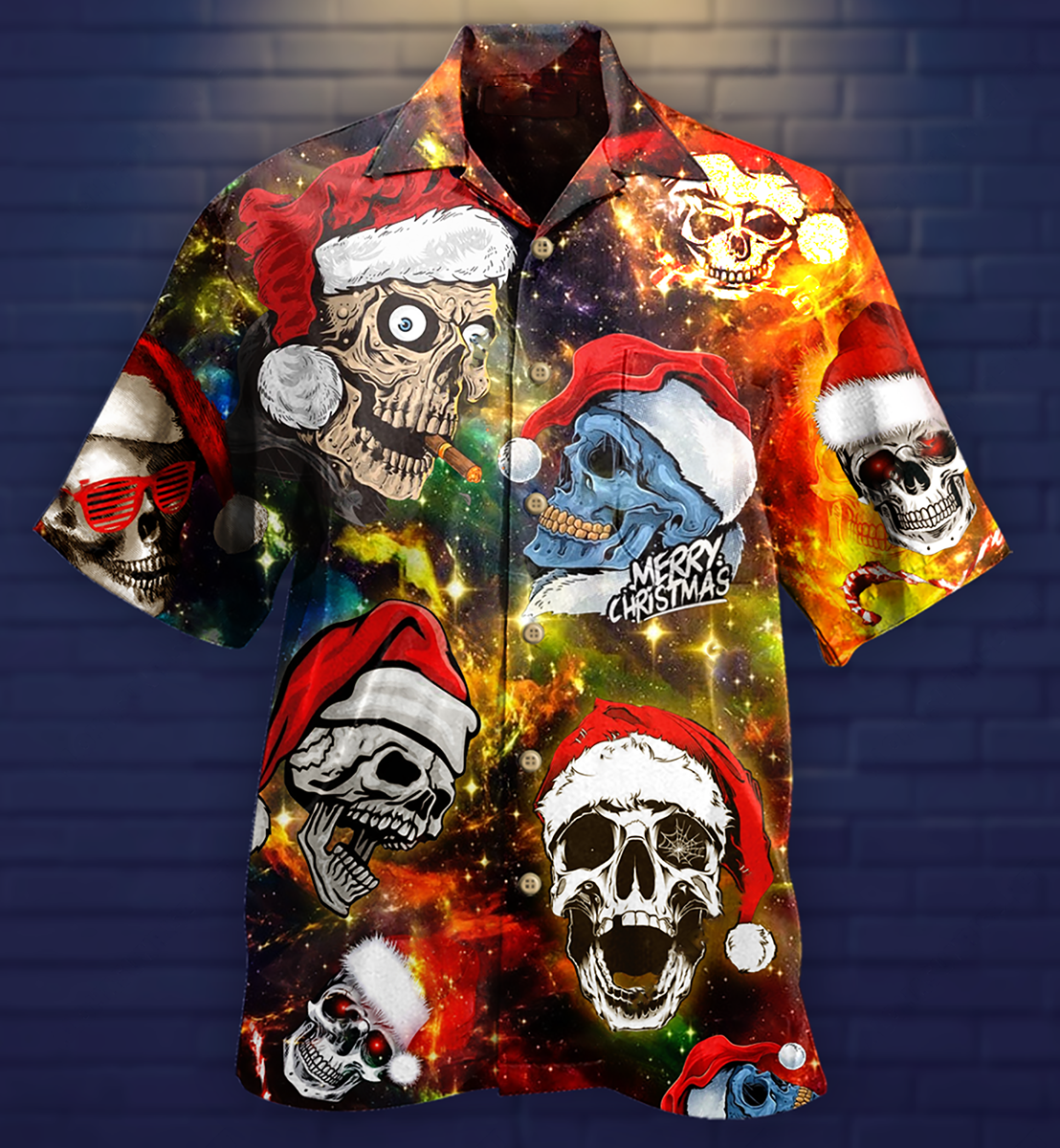 Skull Love Christmas - Hawaiian Shirt{Size}