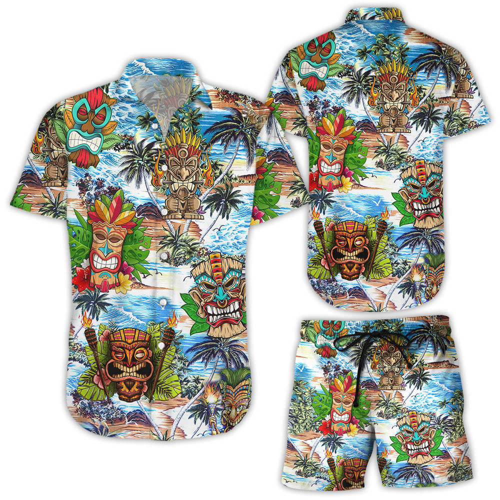 Tiki Hawaiian Shirt - Awesome Funny Aloha Tiki Mask Hawaii Shirt - Hawaii Themed Gifts{Size}