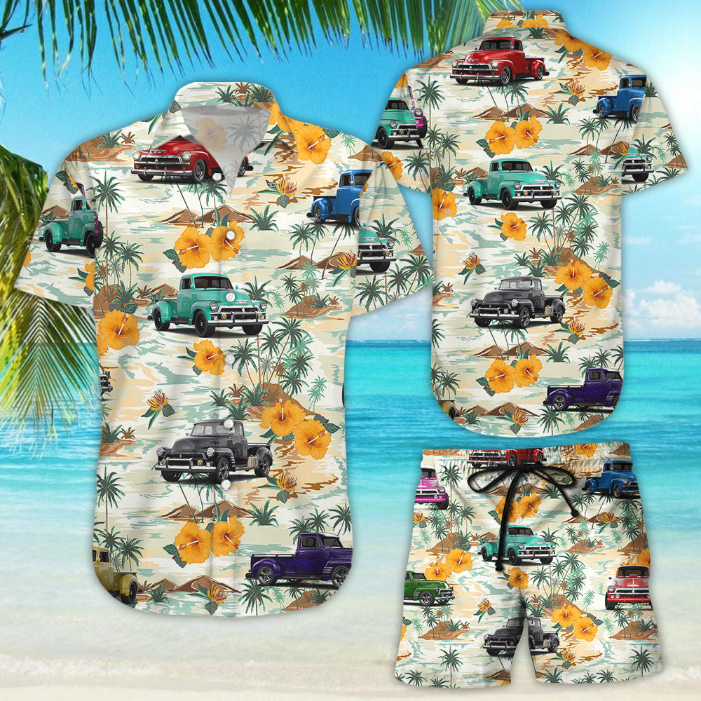 Truck Hawaiian Shirt - Tropical Aloha Trucker Hawaii Shirt - Beach Themed Gift Ideas{Size}