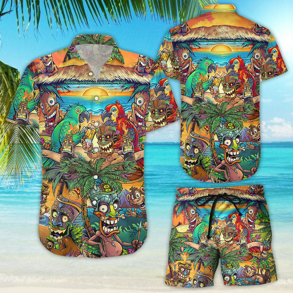 Tiki Hawaiian Shirt - Tiki Aloha Spirit Of Hawaiian Drink Beer Hawaii Shirt - Hawaii Gifts For Him{Size}