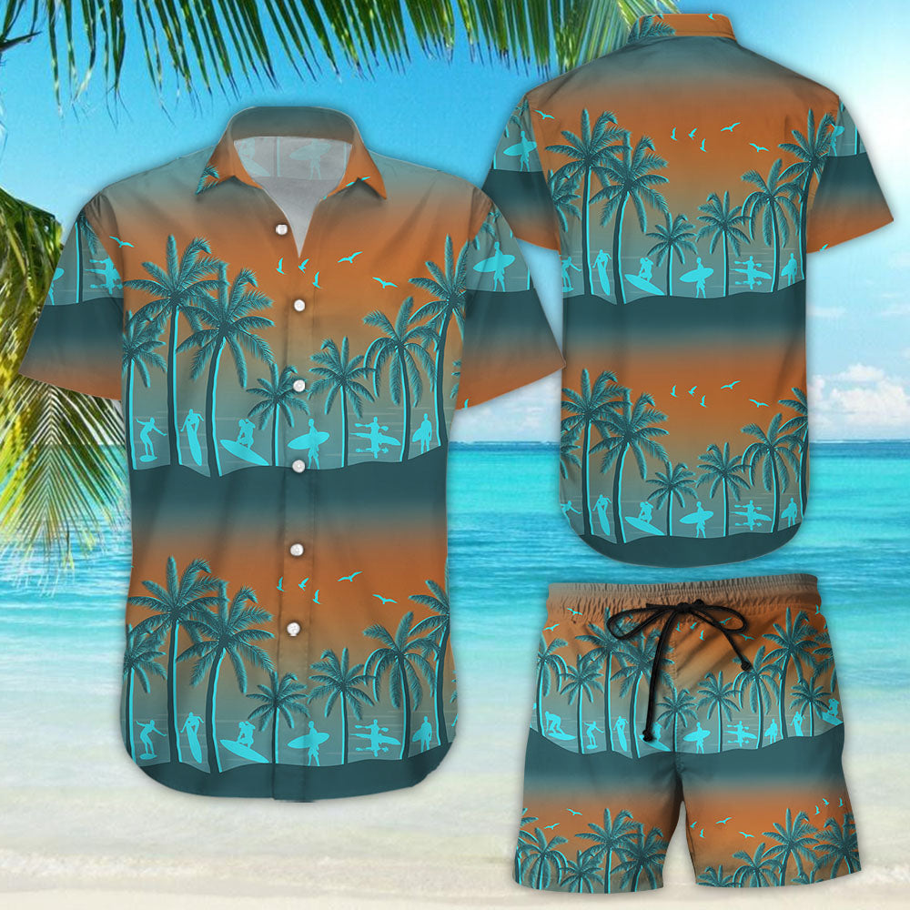 Sunset Hawaiian Shirt - Summertime Beach Sunset Button Down Shirts - Hawaii Gift Ideas{Size}