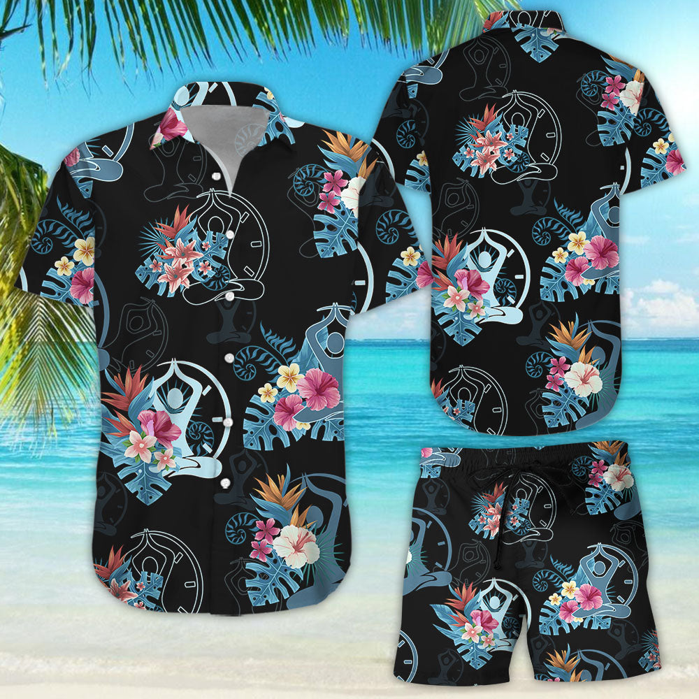 Tropical Hawaiian Shirt - Yoga Tropical Pattern Hawaii Shirt - Best Beach Themed Gifts{Size}