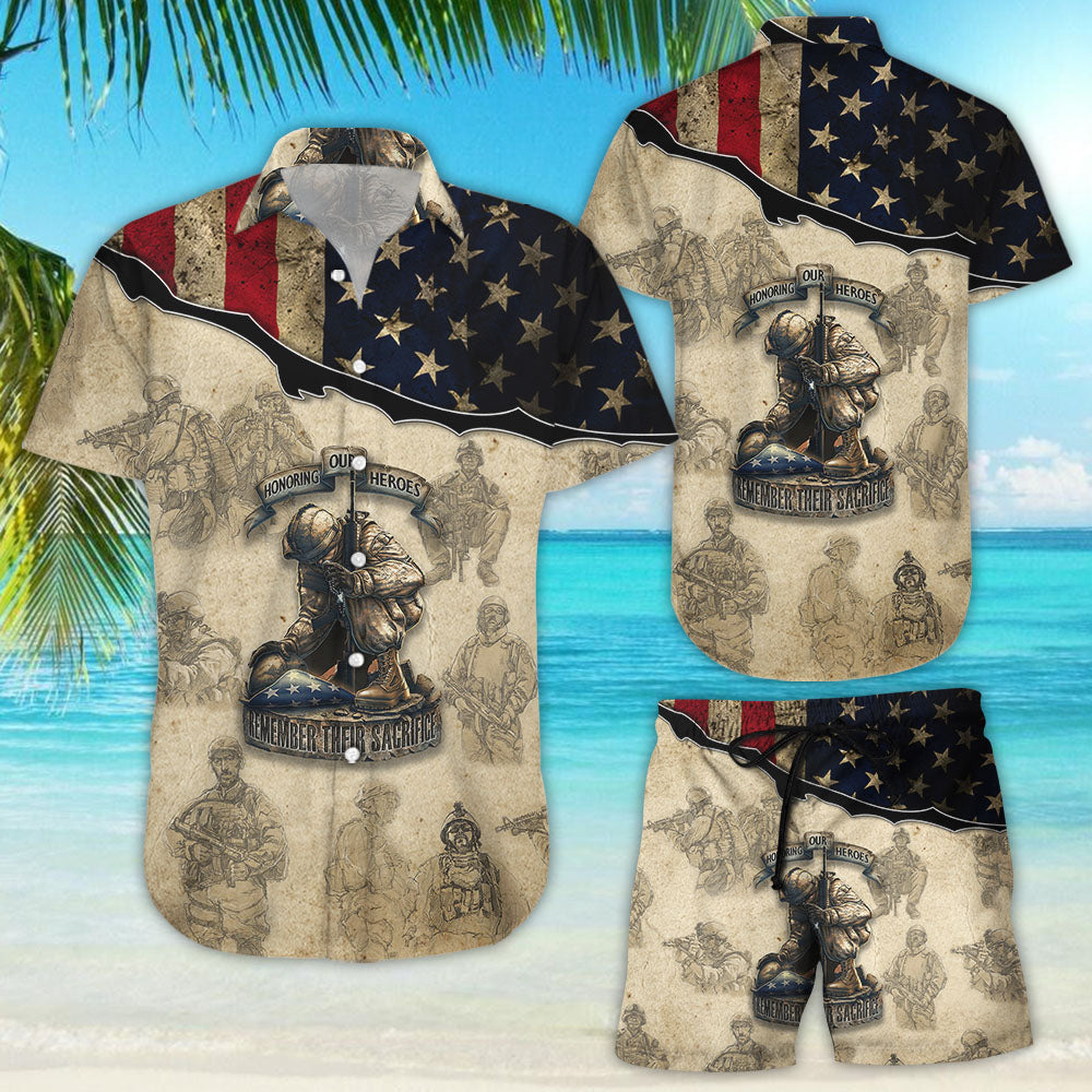 Soldier Hawaiian Shirt - Honoring Our Heroes Remember Their Sacrifice Hawaii Shirt - Army Presents{Size}