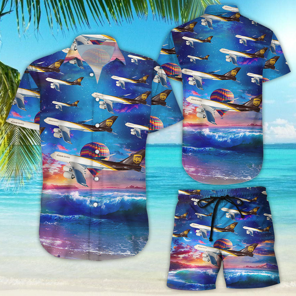 TM Airplane Hawaiian Shirt - Boeing 747 Flying Beach Hawaii Shirt - Beach Inspired Gifts{Size}