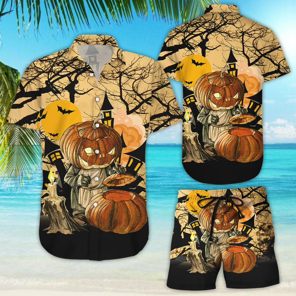 Spooky Hawaiian Shirt - Pumpkin Halloween Spooky Hawaii Shirt - Pumpkin Flavored Gifts{Size}