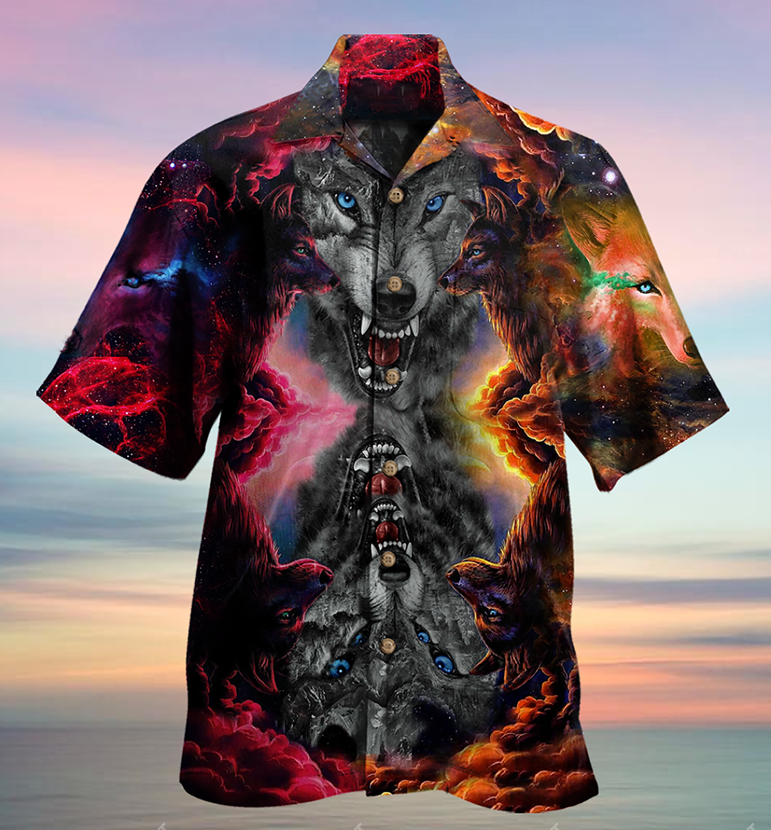 Wolf Loves Darkness - Hawaiian Shirt{Size}