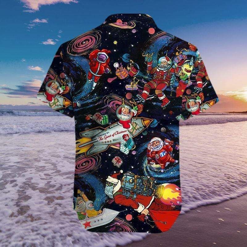 Universe Santa Claus Astronaut Hawaiian Aloha Shirts H{Size}