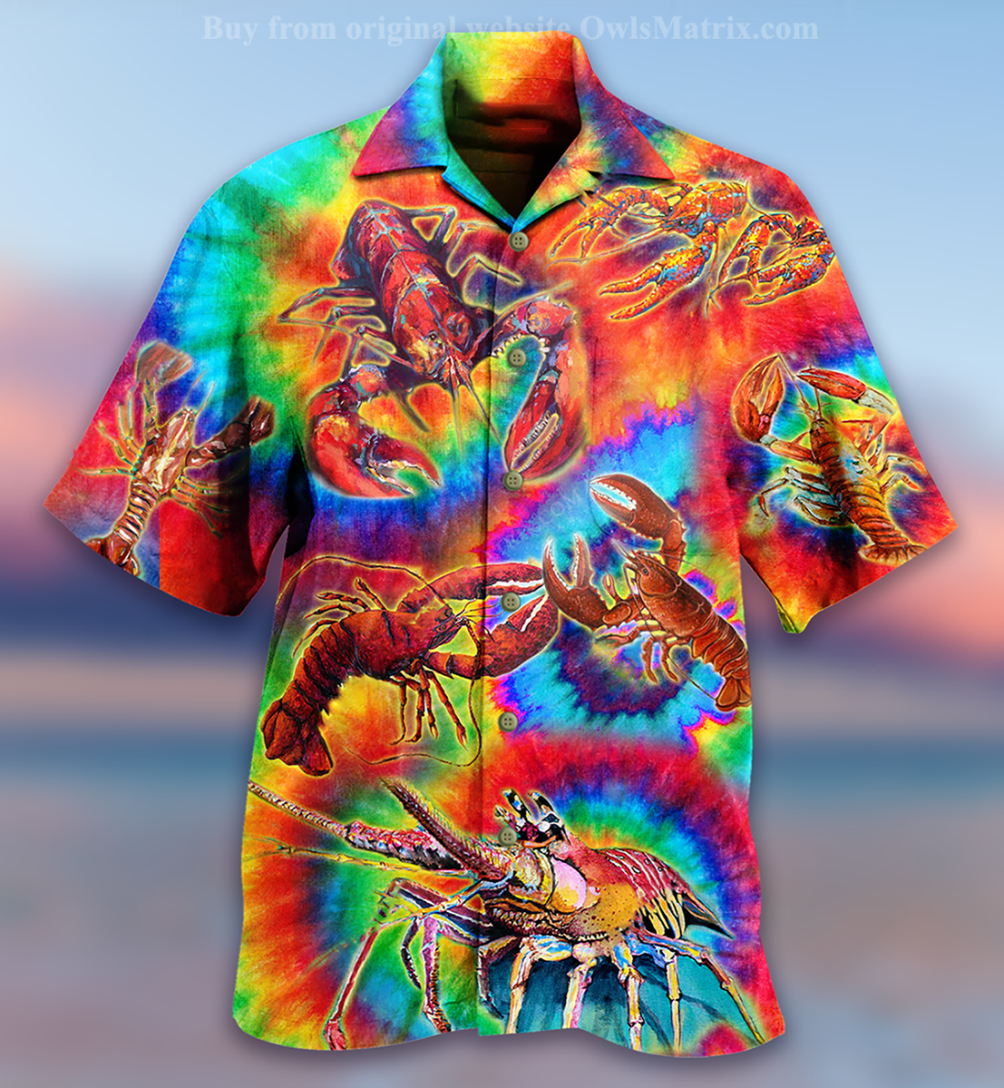 Shrimp Red Love Rainbow - Hawaiian Shirt{Size}