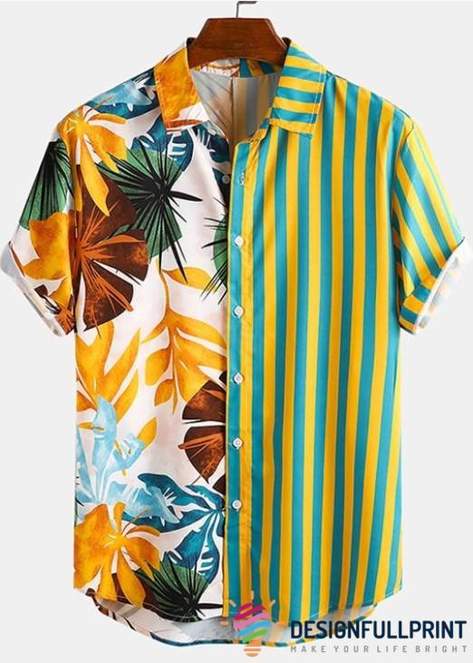 Striped Hawaiian Shirt Lh Aloha Shirt Hawaiian Outfit For Men Hawaiian Shirts For Women Hawaiian Shirts For Men{Size}