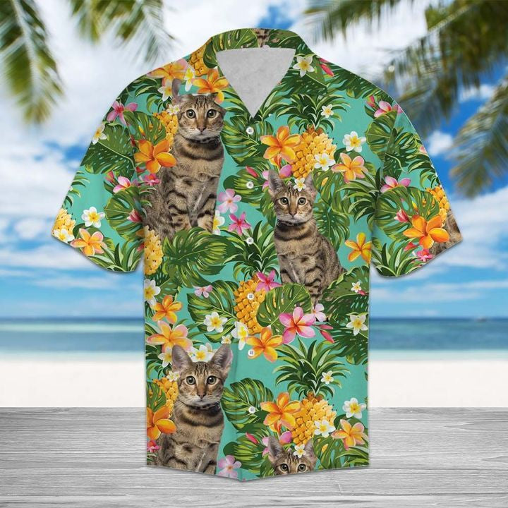 Tropical Pineapple Savannah Hawaiian Shirt For Men With Vibrant Colors And Textures{Size}