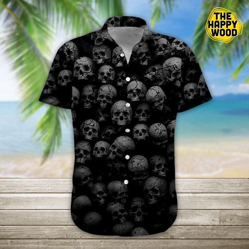 Skull 3D Hawaiian Shirt Hawaii Beach Retro{Size}