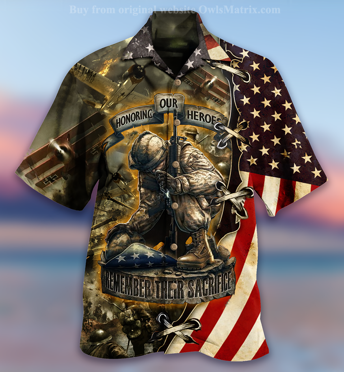 Veteran Honoring Our Heros - Hawaiian Shirt{Size}