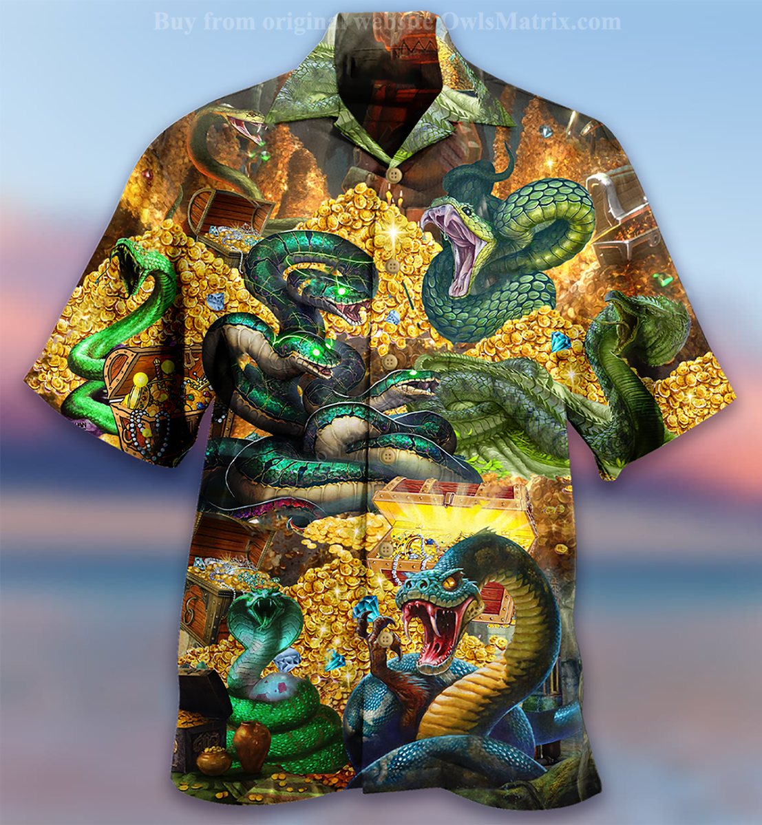 Snake Love Gold - Hawaiian Shirt{Size}