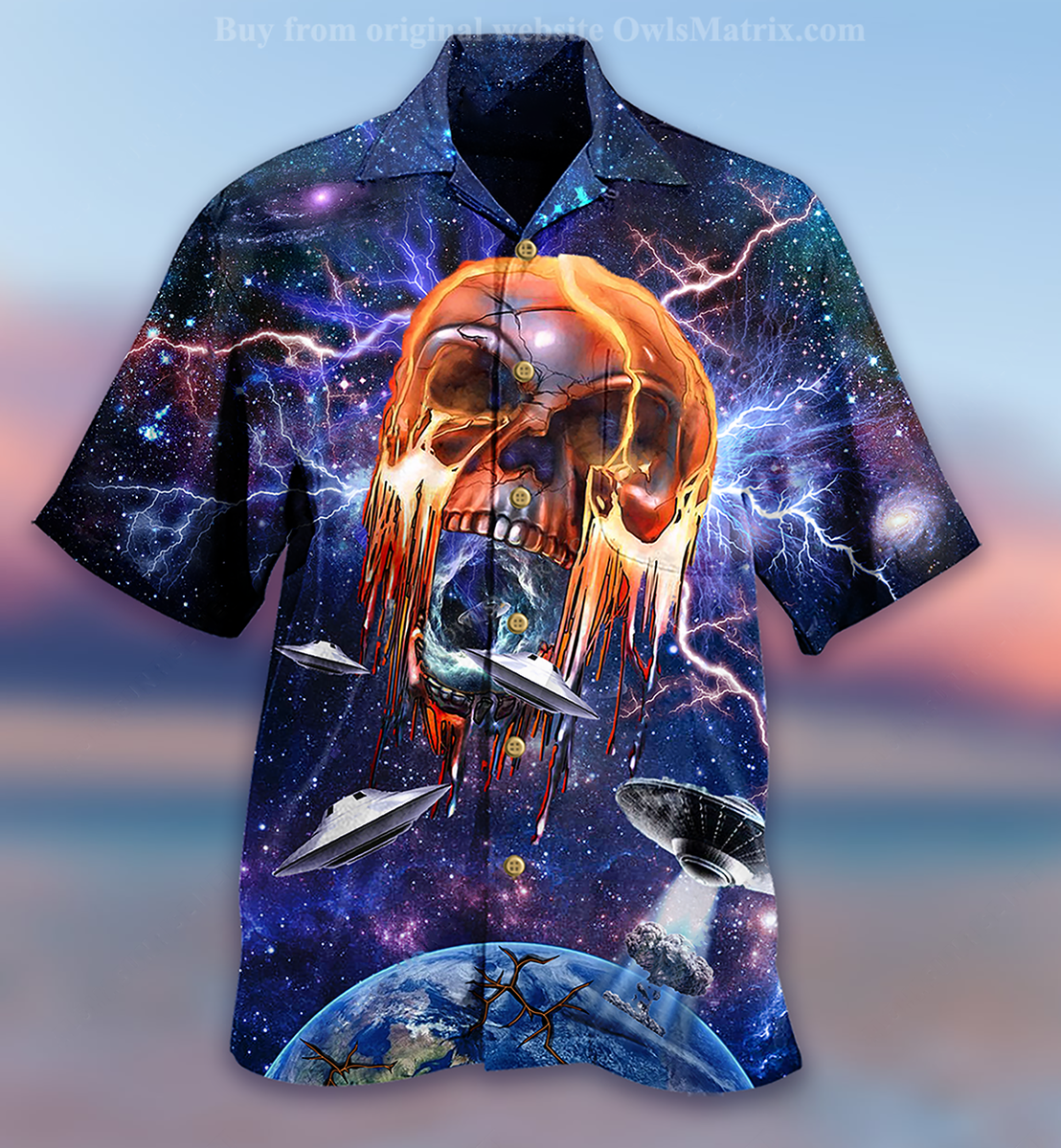 Skull Love Galaxy - Hawaiian Shirt{Size}