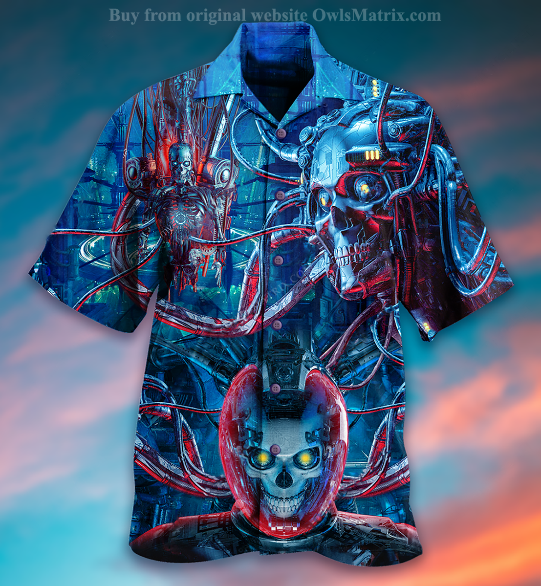 Skull Machine Style - Hawaiian Shirt{Size}