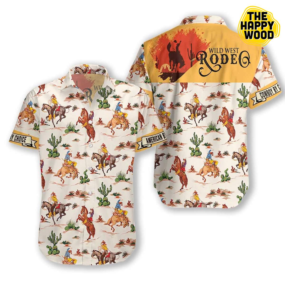 Wild West Rodeo Hawaiian Hawaii Shirt{Size}