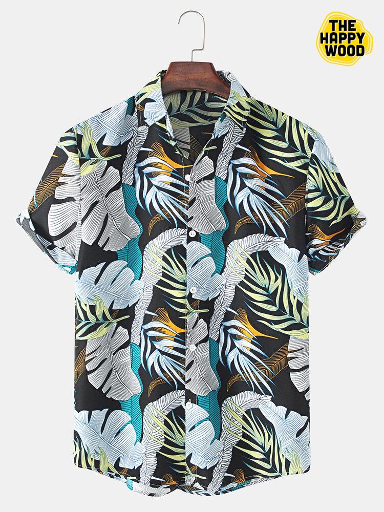 Tropical Leaf Hawaiian Hawaii Shirt{Size}