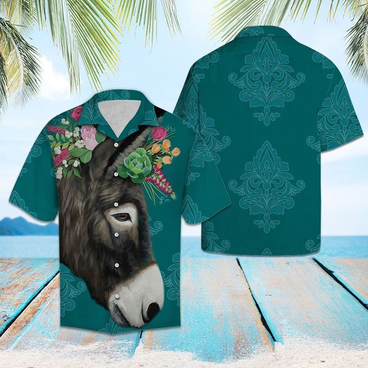 Sweet Donkey 3D Hawaiian Shirt For Men With Vibrant Colors And Textures{Size}