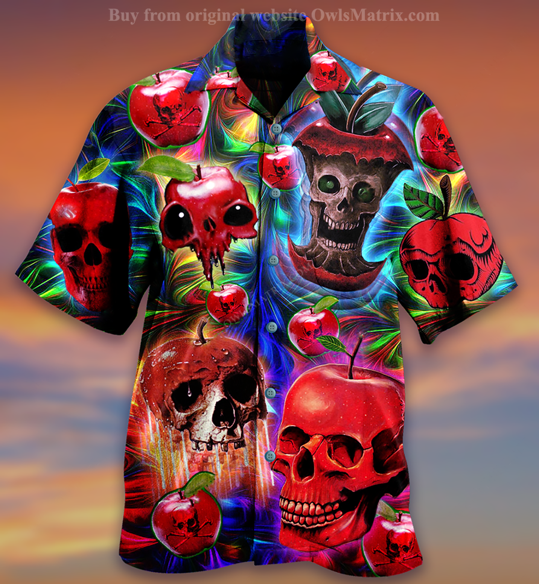 Skull Love Apple - Hawaiian Shirt{Size}