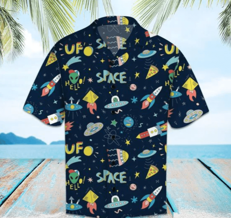 Unique Ufo In Space Hawaiian Aloha Shirts{Size}