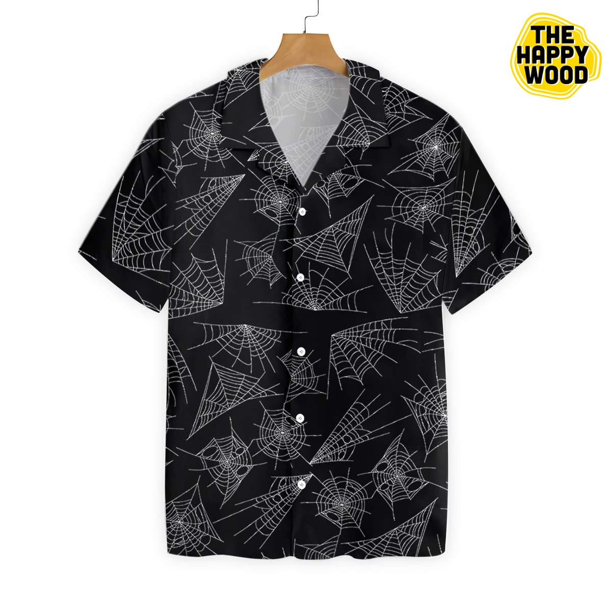 Spider Web Goth Hawaiian Hawaii Shirt{Size}