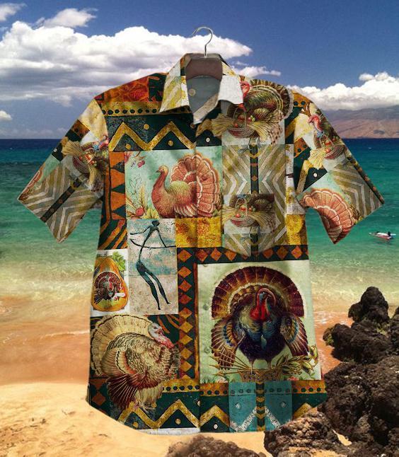 Turkey Hawaiian Shirt 3D T Shirt{Size}