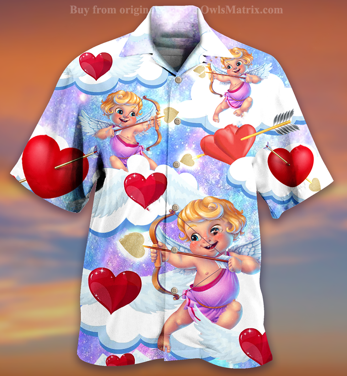 Valentine Love Cupid - Hawaiian Shirt{Size}